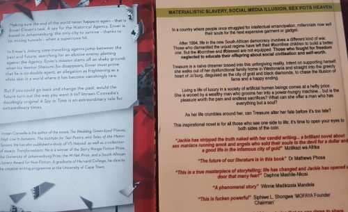A Spy in Time by Imraan Coovadia and Bare by Jackie Phamotse