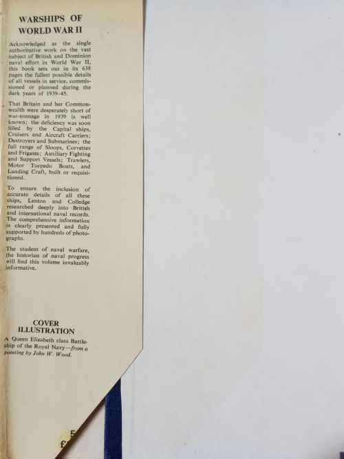 Warships of  World War II by H. T. Lenton and J. J. Colledge