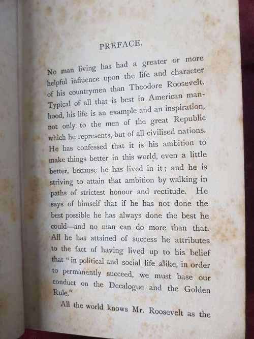 Roosevelt - President Roosevelt 1908 First edition