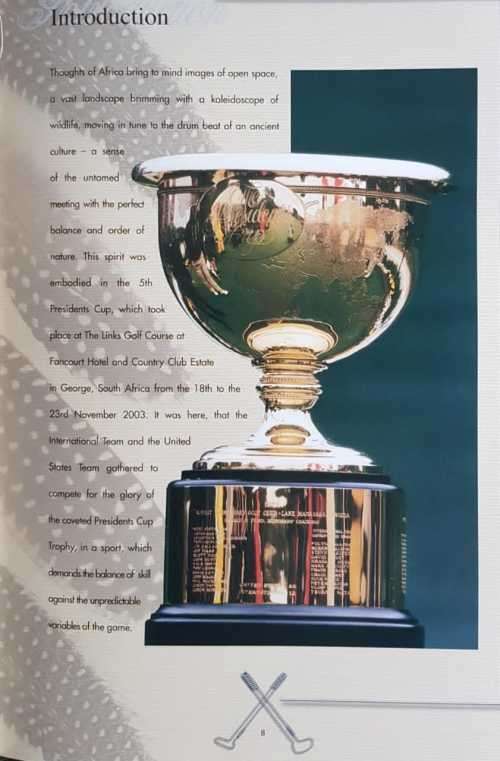 Presidents Cup 2003 Golf Tiger Woods Ernie Els Fancourt, very rare