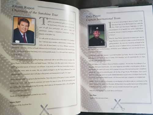 Presidents Cup 2003 Golf Tiger Woods Ernie Els Fancourt, very rare