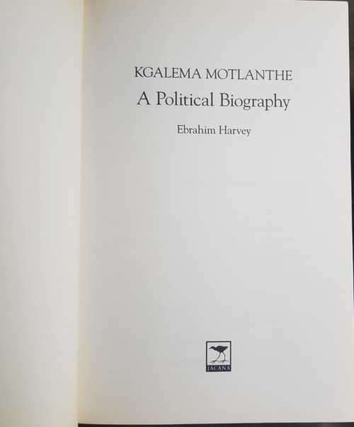 Mandela Fatima Meer Kgalema Motlanthe ANC First Editions