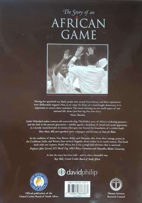 Mandela The story of an African Game / Cricket Proteas Apartheid First Edition Coffee Book