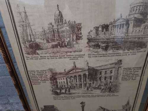 Dublin Ireland Scenes of Dublin vintage framed print on canvas