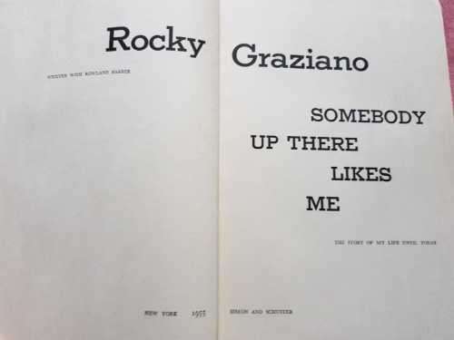 Rocky Graziano Somebody up there likes me Boxing First Edition