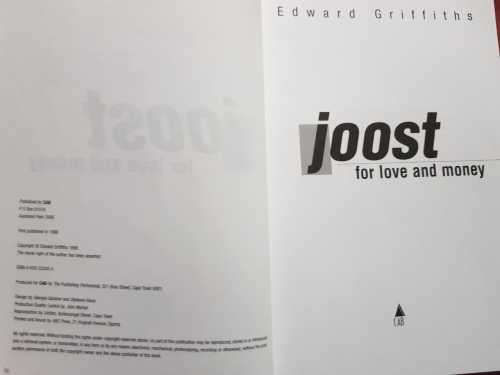 Signed Rugby Jake White AND Joost For Love and Money, First Editions Springboks