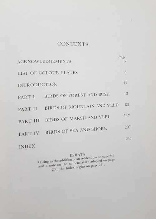 Calburn Birds of Southern Africa  Paintings, field sketches and field notes.