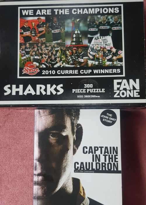 Captain in the Cauldron Signed and Sharks 300 piece puzzle  Sharks Rugby Springboks