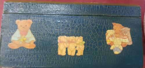 Bear Box two layers  childrens stationary craft box