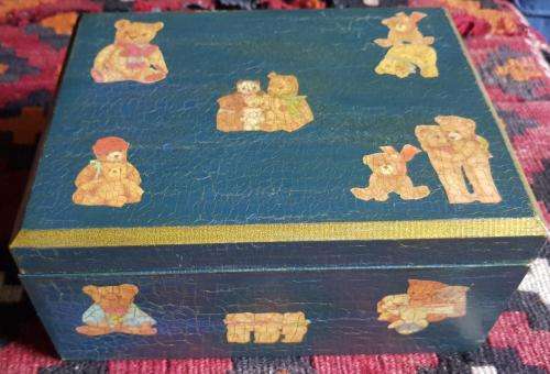 Bear Box two layers  childrens stationary craft box