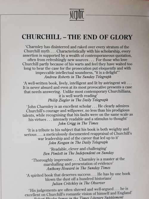 Churchill The End of Glory by John Charmley