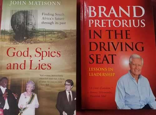 God Spies and Lies and In the Driving Seat signed by Brand Pretorius