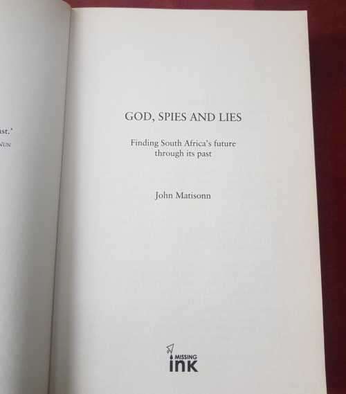 God Spies and Lies and In the Driving Seat signed by Brand Pretorius