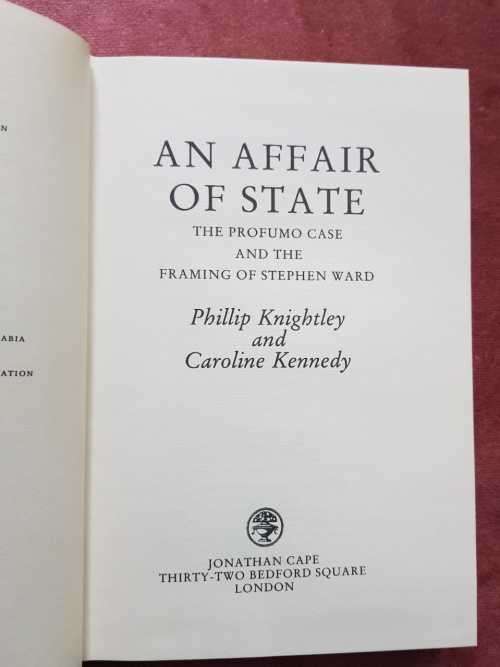 Profumo Affair An Affair of State, First Edition