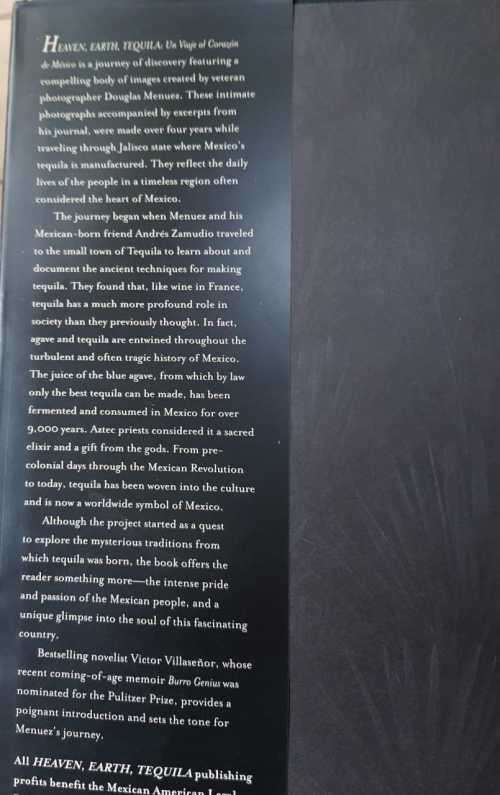 Mexico Tequila distillery  Heaven, Earth, Tequila photographs by Douglas Menuez, hardcover, First Ed