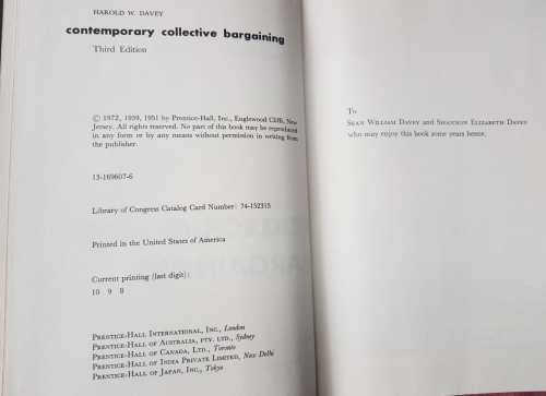 Contemporary Collective Bargaining by Harold W. Davey Unions