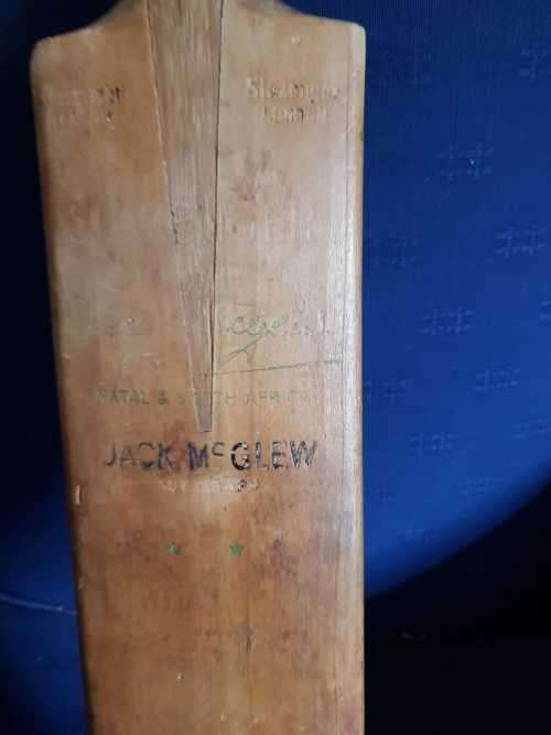 Cricket bat Jackie McGlew Rare