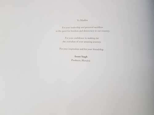 Mandela signed and inscribed by Anant Singh - coffee table book