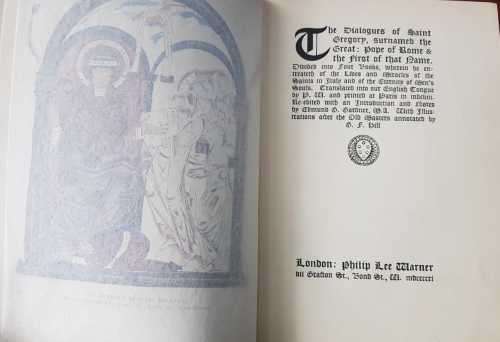 The Dialogues of St. Gregory by Gardner. colour illustrations 1911 First Edition Hardcover