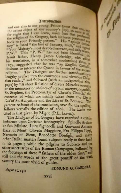 The Dialogues of St. Gregory by Gardner. colour illustrations 1911 First Edition Hardcover