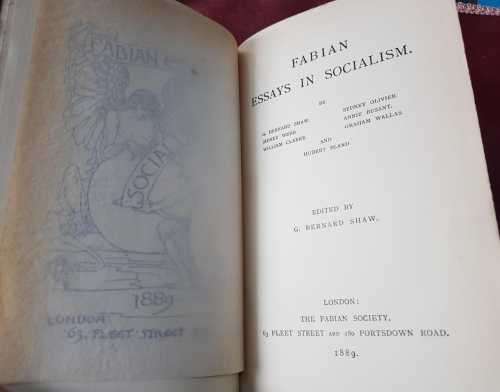 Fabian Essays in Socialism Rare very rare 1889 London 63 Fleet Street First Edition Hardcover