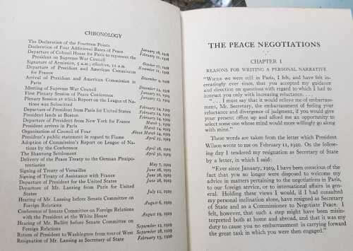 Versailles Conference WW1 Woodrow Wilson The Peace Negotiations  illustrations 1921