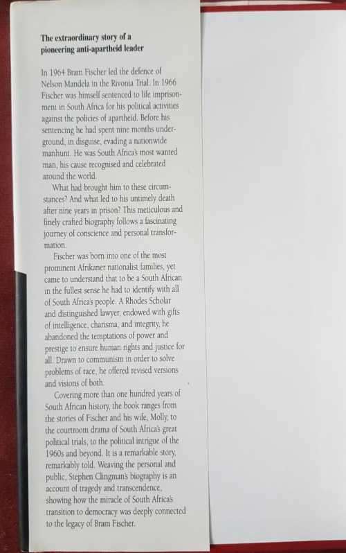 Bram Fischer Afrikaner Revolutionary by Steven Clingman