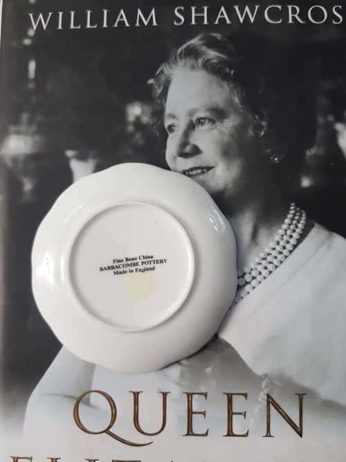 Queen Elizabeth The Queen mother the official biography AND Babbacombe vintage plate stand
