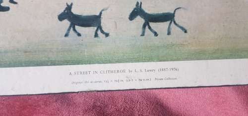 Lowry Fine Art Print  A Street In Clitheroe 1957 LOWRY VINTAGE PRINT