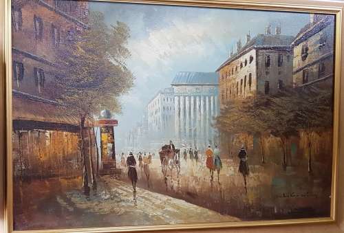 L Cannning Signed Oil on Board