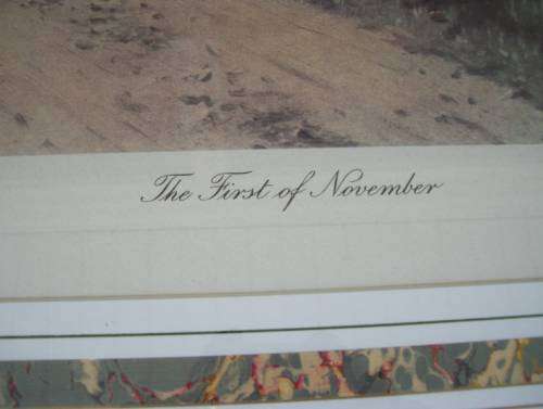 George Wright  The First Of November Lithograph Signed