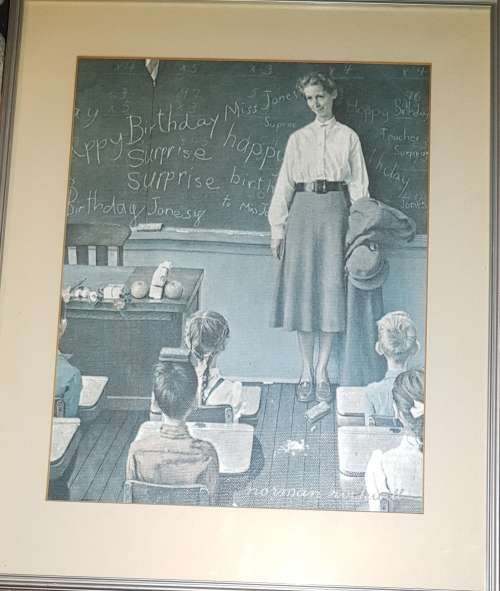 Norman Rockwell  Happy Birthday Miss Jones (School Teacher 1956)