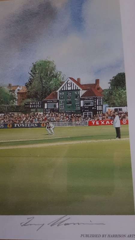 Open edition litho  print of Worcester Cricket Ground