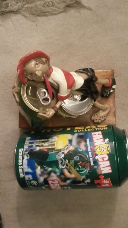 Forchino bar stand castle lager beer can with display figure.