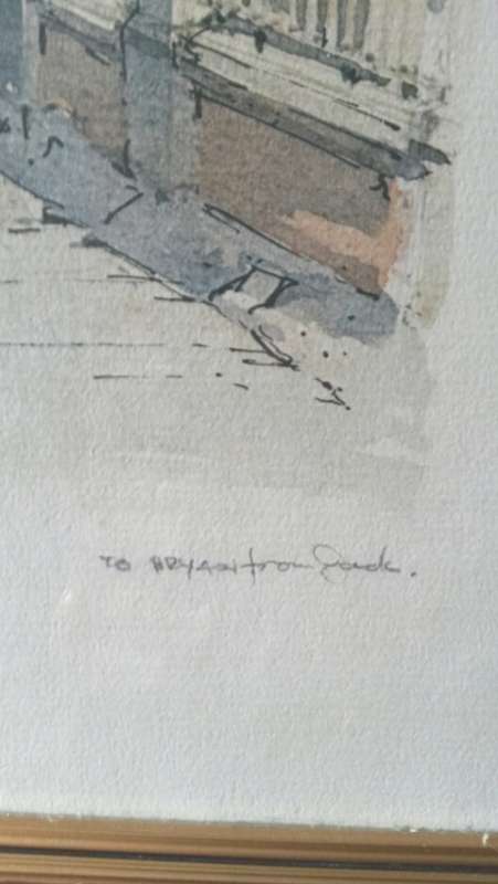 WATERCOLOR /LITHOGRAPH SKETCHES JOHN CHURCHILL SIMPSON