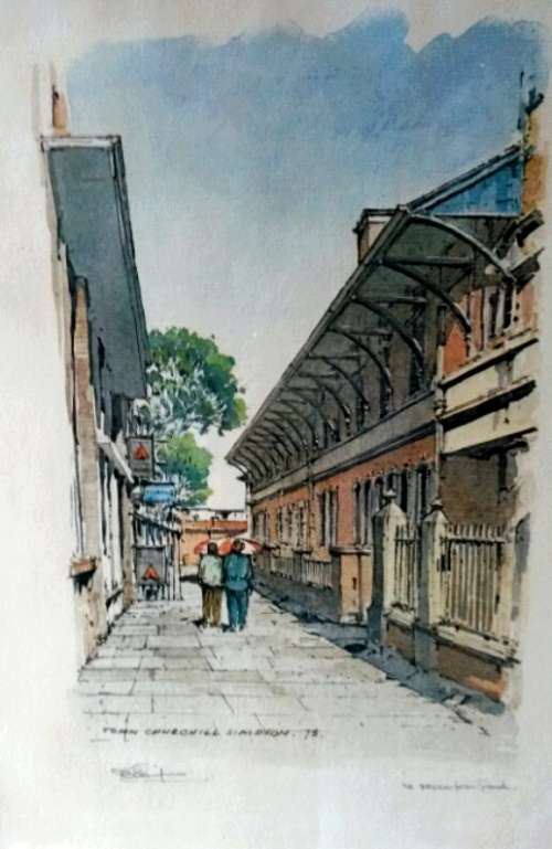 WATERCOLOR /LITHOGRAPH SKETCHES JOHN CHURCHILL SIMPSON