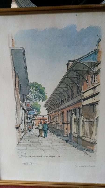 WATERCOLOR /LITHOGRAPH SKETCHES JOHN CHURCHILL SIMPSON