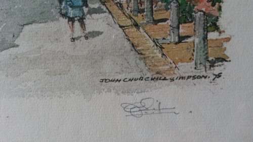 JOHN CHURCHILL SIMPSON  (1911-1998) LITHOGRAPH sketches