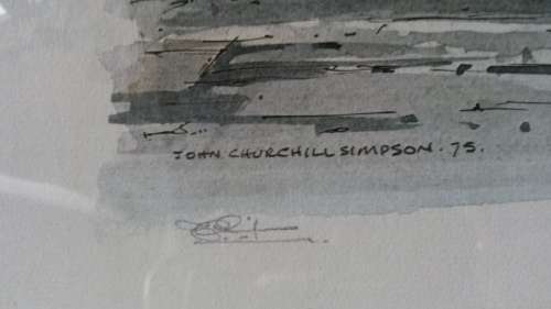 JOHN CHURCHILL SIMPSON lithograph sketches signed in pencil