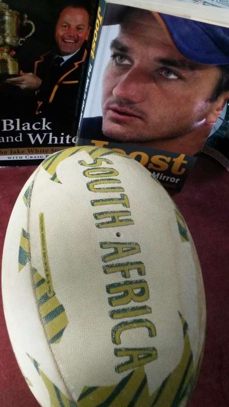SPRINGBOK SA VINTAGE rugby BALL Joost signed Jake White Signed RUGBY