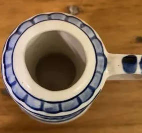 Delft Blue Elesva Holland Finger Candlestick Holder