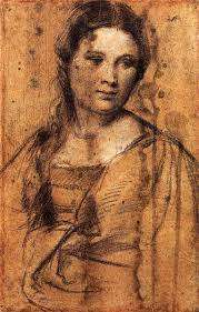 Titan portrait of a young woman Print Vintage circa 1980s