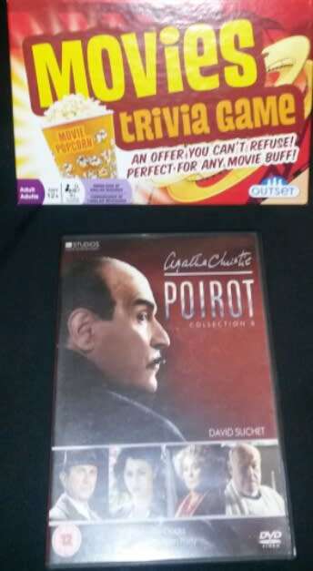 Movies Trivia Game AND two discs Hercule Poirot of Agatha Christie for FREE.