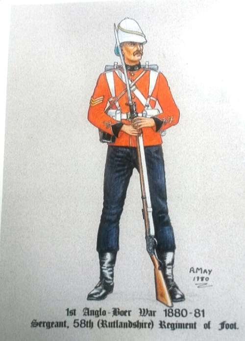 FIRST ANGLO B0ER WAR 1880-1881 SERGEANT 58th (Rutlandshire) Regiment of Foot.