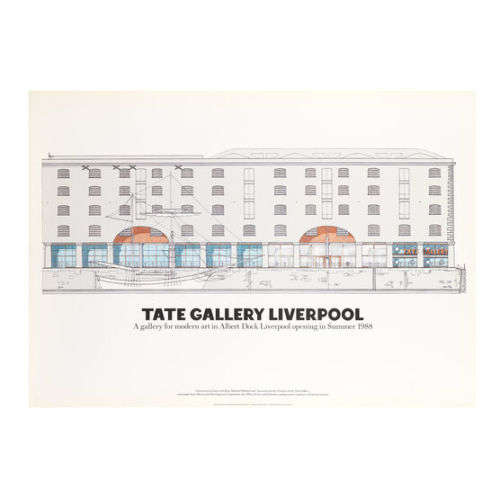 Tate Liverpool original opening announcement poster (colour)1988