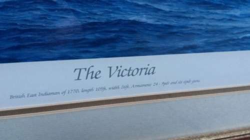 The Victoria 1770  British East Indiaman Lithograph