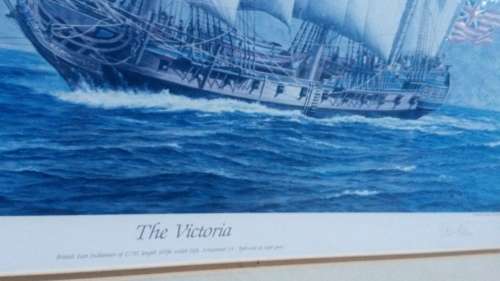 The Victoria 1770  British East Indiaman Lithograph