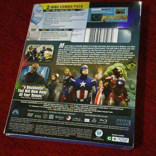 Marvel`s The Avengers Blu Ray + Dvd Combo Pack