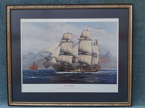 The Victoria 1770  British East Indiaman Lithograph