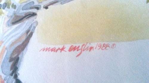 Mark Enslin Red Bishop / Rooi Kaffervink  Lithograph/ Print  Signed 1988